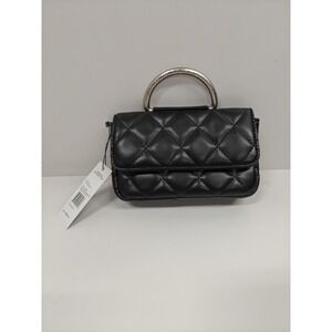 French Connection Crossbody Bag‎ Womens Black Mell Quilted Chain FCF24435-BLAK